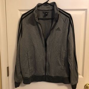 Men’s Small Adidas Full-Zip Jacket - Gray/Black